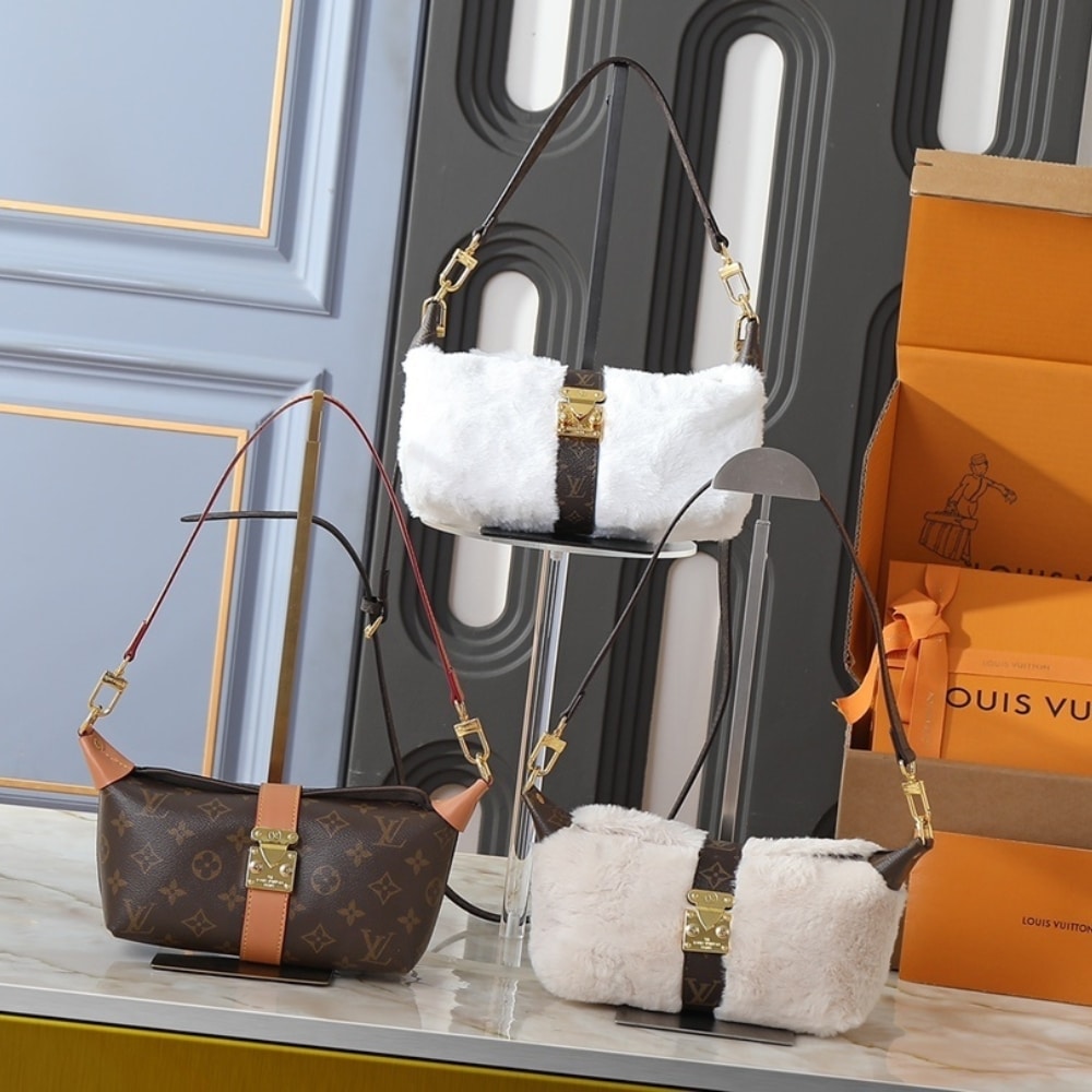 Louis Vuitton Pochette Mia Small Faux Fur Shoulder Bag Creme 22cm M26245 - Image 11