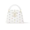 Louis Vuitton X Takashi Murakami Capucines BB Leather Top Handle Bag White 27cm