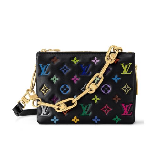 Louis Vuitton x Takashi Murakami Coussin PM Shoulder Bag Multicolored Black 26cm M13232