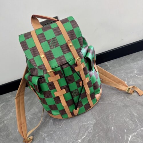 Alternative view of Louis Vuitton Runway Christopher MM Damier Pop Backpack Green 44Cm N40564