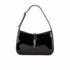 Saint Laurent Le 5 A 7 Patent Leather Hobo Bag Black 25Cm 657228B870W1000