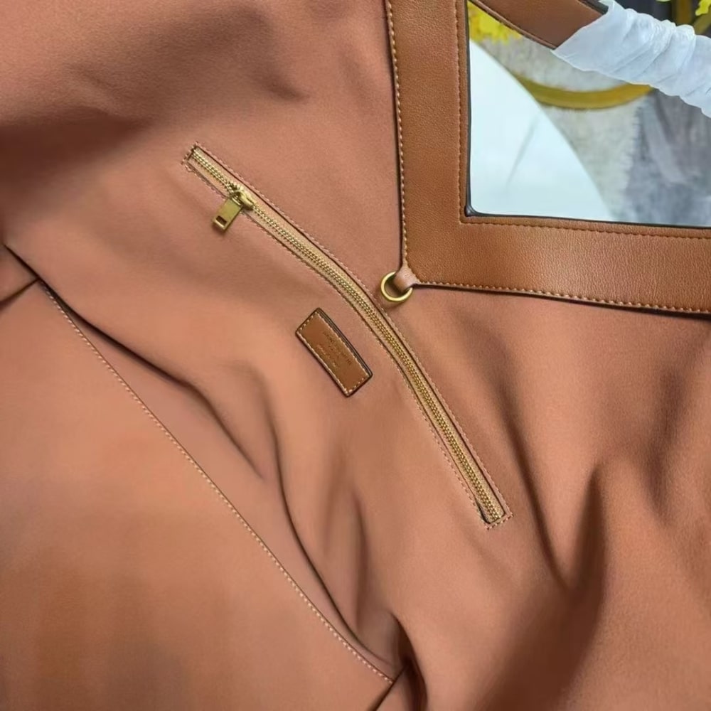 Saint Laurent Y Tote In Canvas And Leather Bag Beige 37cm 817602fac7t9856 - Image 10