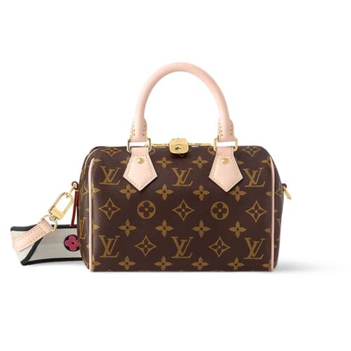 Louis Vuitton Speedy Bandoulière 20 Monogram Canvas Handle Bag Black 20Cm M46234