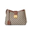 Gucci Padlock Medium GG Supreme Canvas Shoulder Bag Beige And Brown 33cm ‎795113 Khnkg 8534