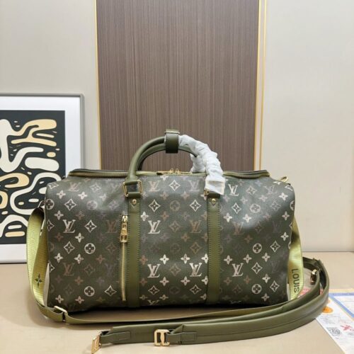 Alternative view of Louis Vuitton Keepall Backpack 50Cm Khaki Green M26964