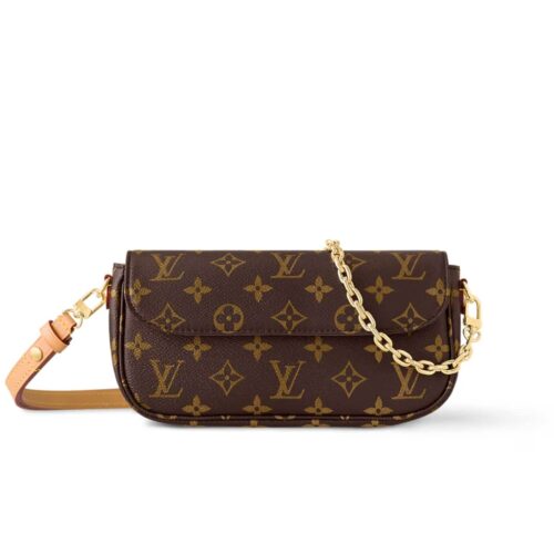Louis Vuitton Ivy Monogram Canvas Wallet On Chain Brown 22cm M81911