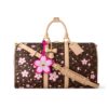 Louis Vuitton X Takashi Murakami Keepall Bandoulière 45 Monogram Canvas Shoulder Bag Sakura Brown 45cm M13752