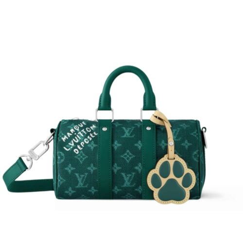 Louis Vuitton Keepall Bandoulière 25 Monogram Heritage Shoulder Bag Green 25Cm M12684