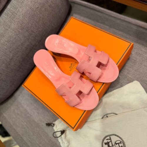 Alternative view of Hermes Oasis Sandals Grained Leather Rose Pale H151215Z VR360