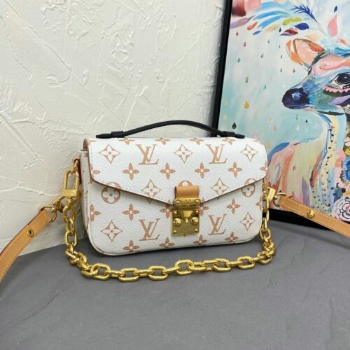 Alternative view of Louis Vuitton Pochette Métis East West Monogram Canvas Shoulder Bag Beige 21Cm M46914