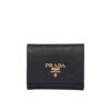 Prada Small Grained Leather Wallet Black 10cm 1mh043 Zlp F061h