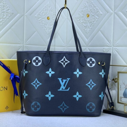 Alternative view of Louis Vuitton Neverfull MM Gradient Tote Bag Blue 31Cm M46514