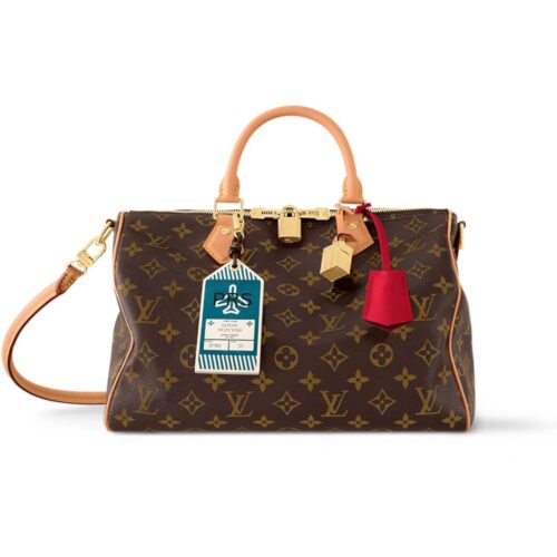 Louis Vuitton Speedy Soft 30 Crafty Monogram Canvas Handle Bag Brown 30Cm M11945