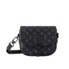 Louis Vuitton Montsouris Messenger PM Monogram Eclipse Canvas Shoulder Bags Black 19cm M12519