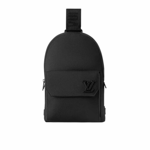 Louis Vuitton Pilot Grained Leather Slingbags Black 30cm M23736