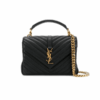 Ysl College Medium Chain In Quilted Leather Black Gold 600279Brm071000