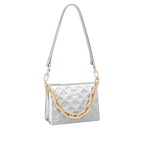 Louis Vuitton Coussin BB Monogram Patter Shoulder Bag Silver 21Cm M20567