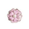Chanel Brooch Camellia Resin Pearl Metal Pink Gold