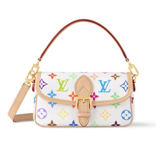 Louis Vuitton X Takashi Murakami Nano Diane Shoulder Bag Multicolore Blanc 19cm M14194