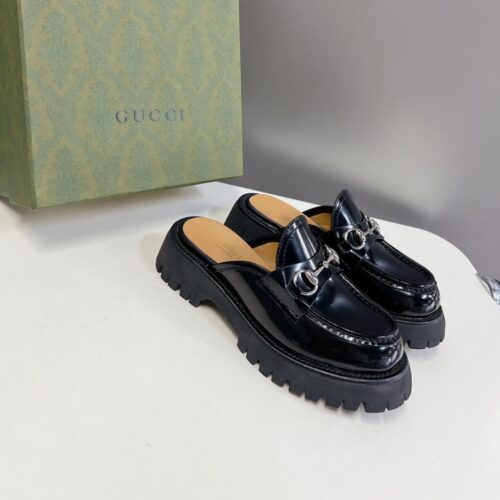 Alternative view of Gucci Leather Mule With Horsebit Black 764207 Ds800 1000