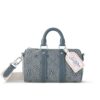 Louis Vuitton Keepall Bandoulière 25 Monogram Canvas Washed Denim Handbag 24Cm M22762