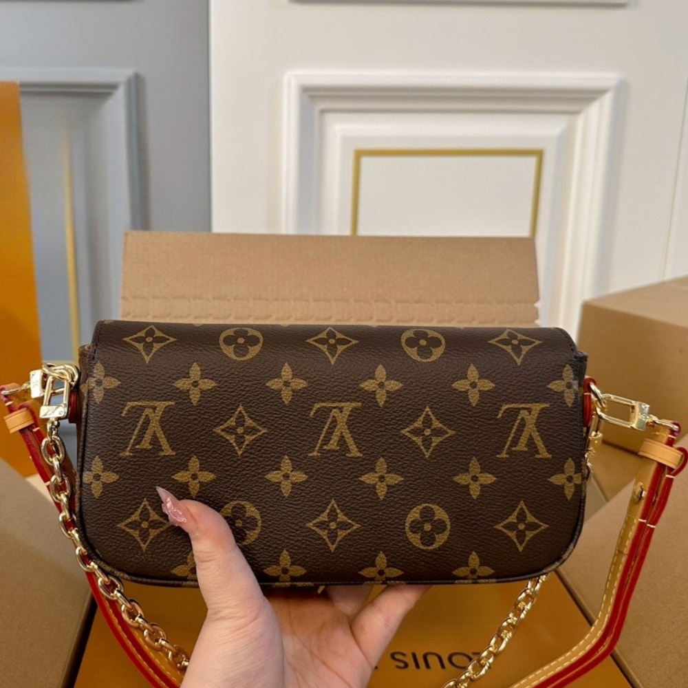 Louis Vuitton Ivy Monogram Canvas Wallet On Chain Brown 22cm M81911 - Image 3