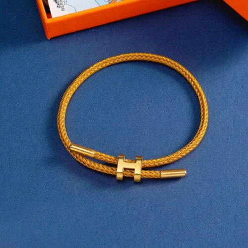 Alternative view of Hermes Rope Chain Bracelet Yellow