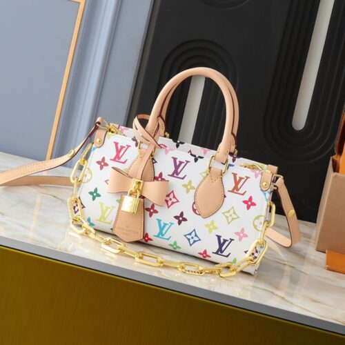 Alternative view of Louis Vuitton X TM Onthego East West Chain Handle Bag Multicolored White 25Cm