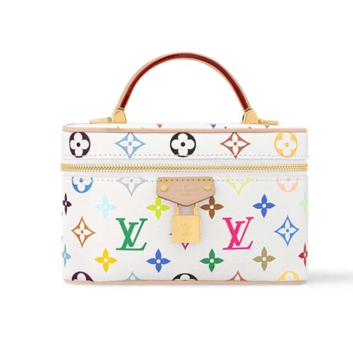 Louis Vuitton X Takashi Murakami Vanity Chain Pouch Monogram Canvas White 20cm M13662