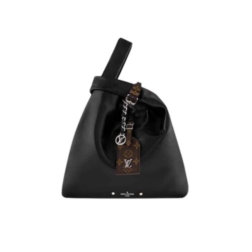 Louis Vuitton Atlantis MM Leather Shoulder Bag Black 17Cm NVPROD5400006V