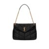 Saint Laurent Puffer Medium In Leather Gold Hardware Shoulder Bag Black 35cm 5774751EL071000
