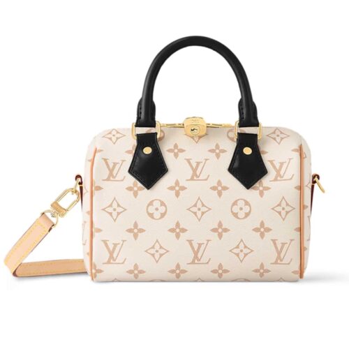 Louis Vuitton Speedy Bandoulière 20 Monogram Canvas Handle Bag Dune 20cm M46906