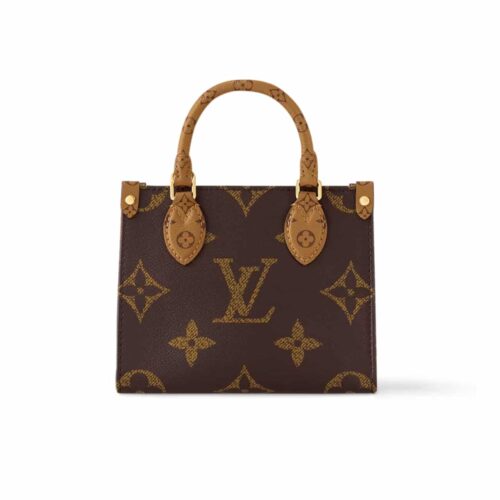 Louis Vuitton Onthego BB Monogram Reverse Shoulder Bag Brown 18Cm M46839