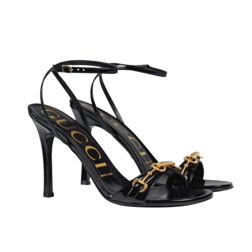 Gucci Moorea Leather Sandals Black