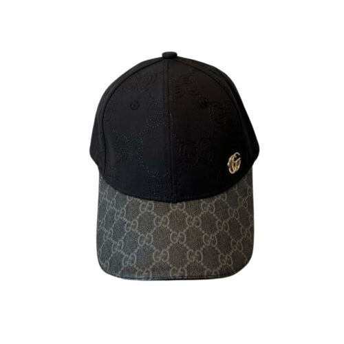 Gucci GG Canvas Baseball Hat Black And Grey