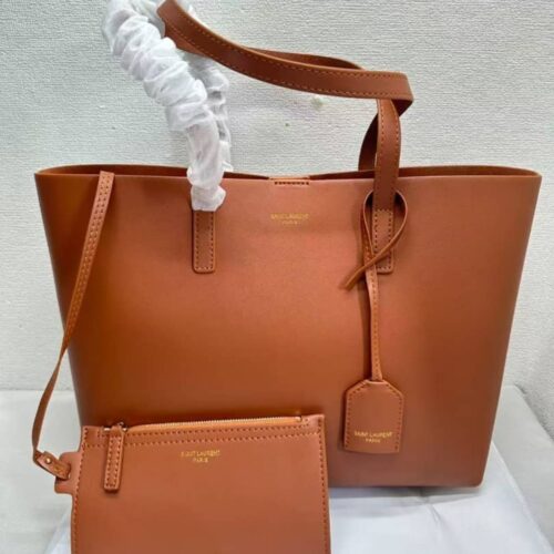 Alternative view of Saint Laurent Shopping Saint Laurent Large Leather Tote Bag Brick 37Cm 600281Csv0J6309