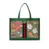 Gucci Ophidia Medium GG Flora Print Supreme Canvas Tote Bag Dark Green 44cm 547947 HWHAE 8709