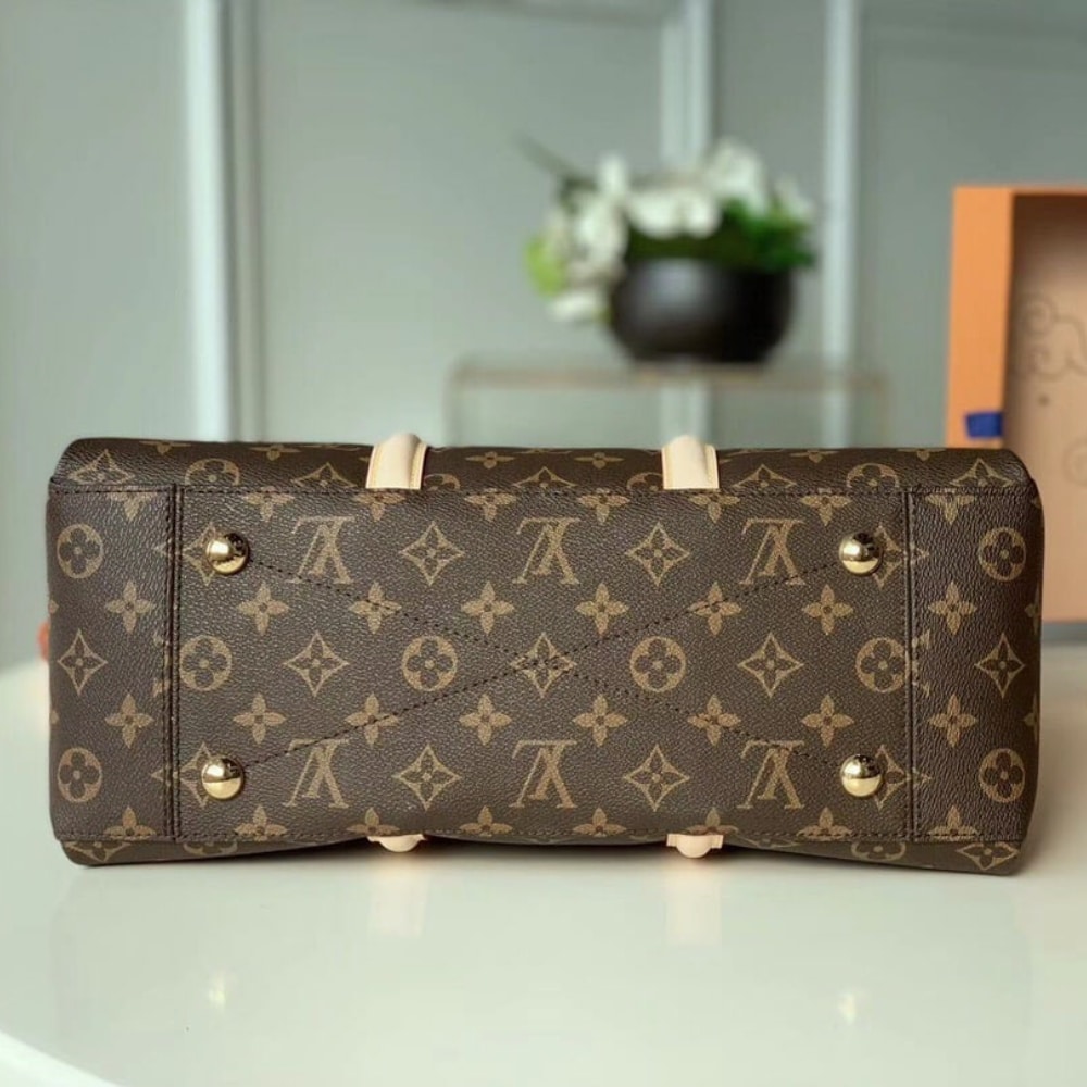 Louis Vuitton Soufflot MM Monogram Canvas Handle Bag Beige 36cm M44816 - Image 8