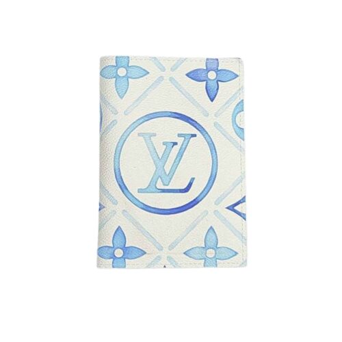 Louis Vuitton Lv By The Pool Passport Cover Wallet Blue 14Cm