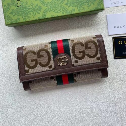 Alternative view of Gucci Ophidia Jumbo Gg Long Wallet Beige 19Cm