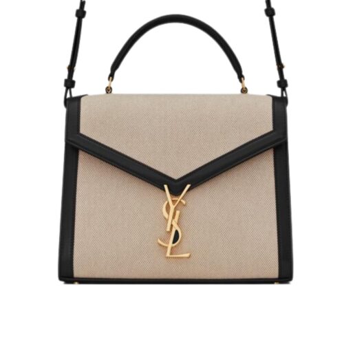 Saint Laurent Cassandra Medium Top Handle Bag In Canvas 25Cm