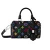 Louis Vuitton X Takashi Murakami Nano Speedy Monogram Canvas Top Handle Bag Black Multicolored 16Cm M13406