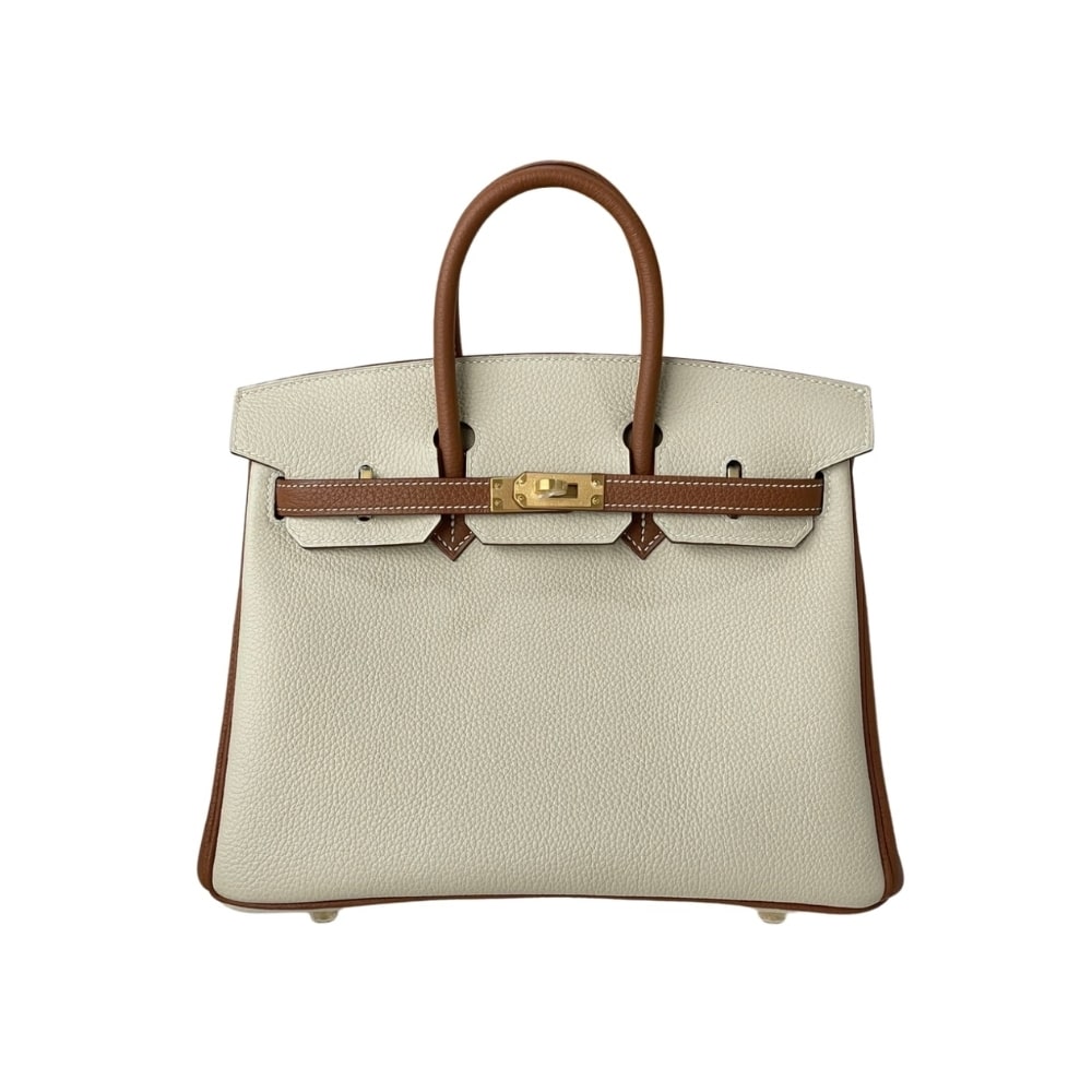 Hermes Birkin 30 Togo Brushed Leather Gold-tone Hardware Handbag Beige Brown 30Cm
