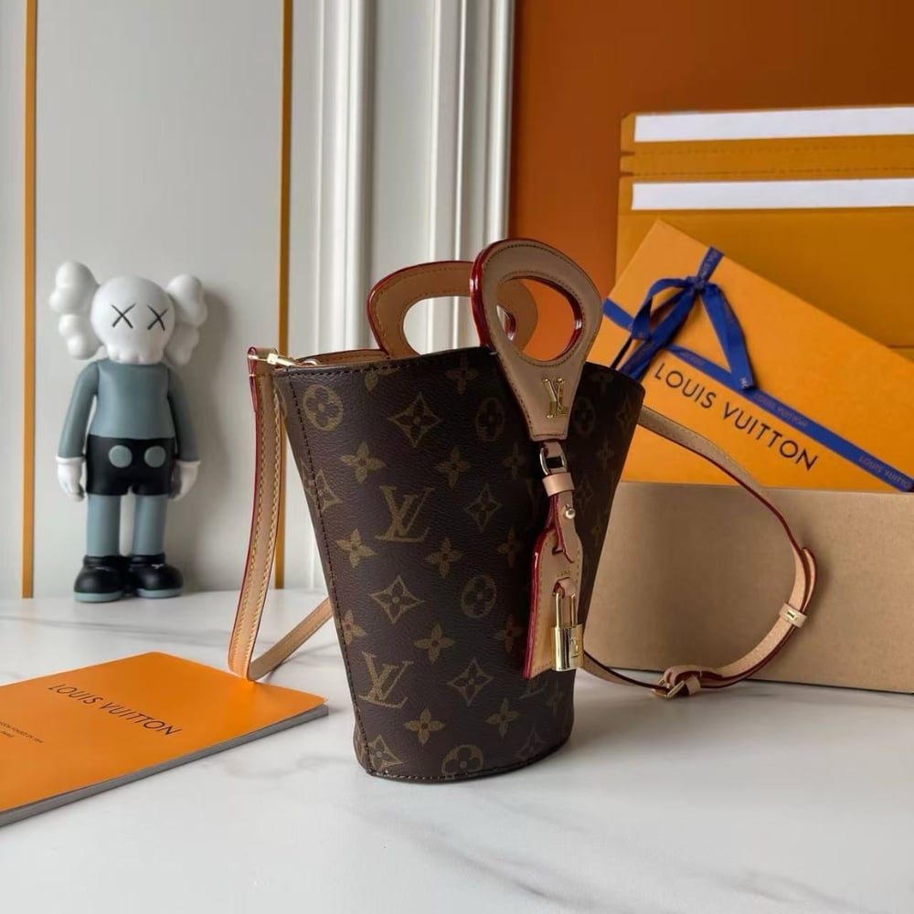 Louis Vuitton Rivage BB Monogram Canvas Handle Bag Brown 18Cm M14680 - Image 3
