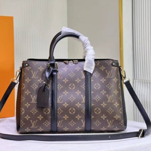 Alternative view of Louis Vuitton Soufflot MM Monogram Canvas Handle Bag Black 36Cm M44817