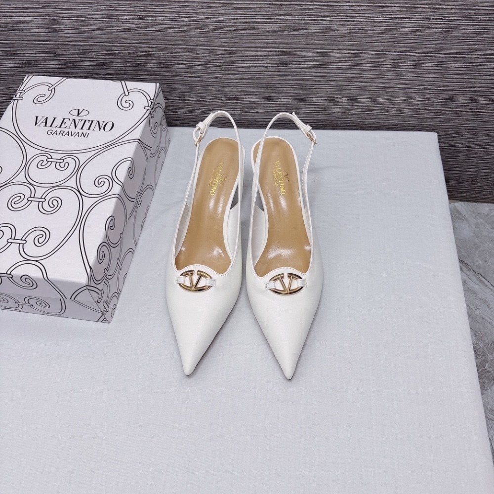 Valentino Vlogo The Bold Edition Slingback Pumps 60mm In White - Image 2
