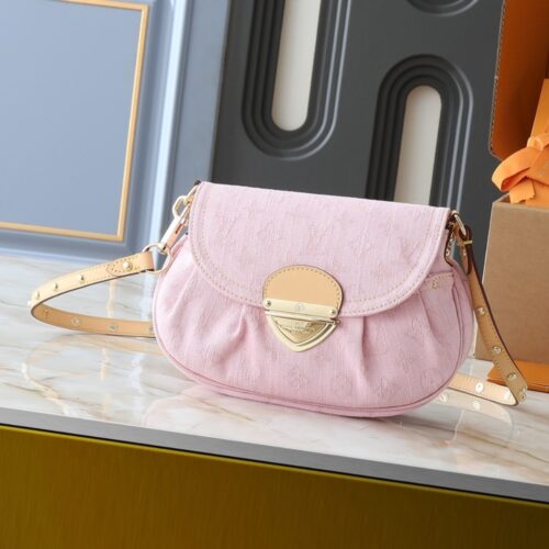 Alternative view of Louis Vuitton Sunset Monogram Denim Shoulder Bag Washed Pink 27cm M13347