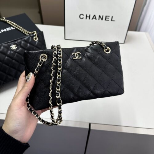 Alternative view of Chanel Clutch With Chain Small Grained Leather Black 20cm