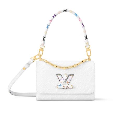 Louis Vuitton X Takashi Murakami Twist MM Epi Leather Shoulder Bag White 23cm M13678