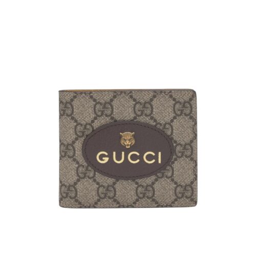Gucci Neo Vintage GG Supreme Wallet Beige Ebony 12cm